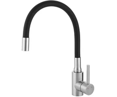 Virtuvinis maišytuvas Laveo Nila, BVN_761D, Brushed steel/Juodas