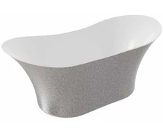 Vonia Besco Amber Glam Sidabrinis, 170 x 80 cm, su juodais dangteliais