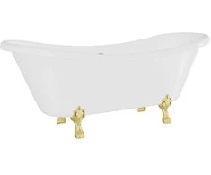 Vonia Besco Amelia 190, Baltas+Gold (be sifono, su persipylimo skyle)