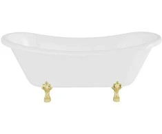 Vonia Besco Amelia 190, Baltas+Gold (be sifono, be persipylimo skylės)