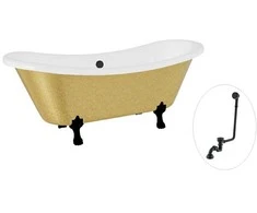 Vonia Besco Amelia Glam 190, Gold+Juodas, su sifonu su persipylimu Klik-klak Juodas