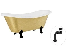 Vonia Besco Amelia Glam 190, Gold+Juodas, su sifonu Klik-klak Juodas