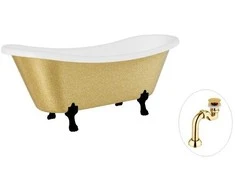 Vonia Besco Amelia Glam 190, Gold+Juodas, su sifonu Klik-klak Gold