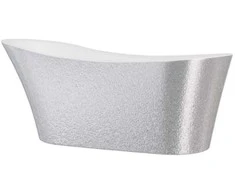 Vonia Besco Calima Glam Sidabrinis, 170 x 74 cm, su juodais dangteliais