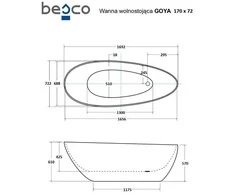 Vonia Besco Goya Glam 170 Graphite, su Klik-klak Chrome