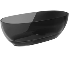 Vonia Besco Mexa Carbon Pilkas, 170 x 78 cm, su chrome sifonu