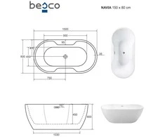 Vonia Besco Navia, 150 x 80 cm, su grafito spalvos dangteliais