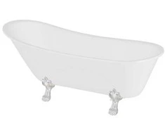 Vonia Besco Olaya 160, Baltas+Chrome, su sifonu Klik-klak Chrome