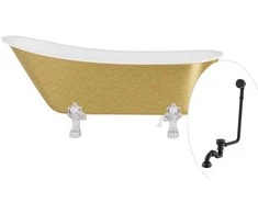 Vonia Besco Olaya Glam 160, Gold+Chrome, su sifonu su persipylimu Klik-klak Juodas