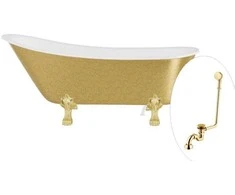 Vonia Besco Olaya Glam 160, Gold+Gold, su sifonu su persipylimu Klik-klak Gold