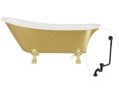 Vonia Besco Olaya Glam 160, Gold+Gold, su sifonu su persipylimu Klik-klak Juodas