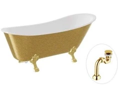 Vonia Besco Olaya Glam 160, Gold+Gold, su sifonu Klik-klak Gold
