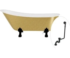 Vonia Besco Olaya Glam 160, Gold+Juodas, su sifonu su persipylimu Klik-klak Juodas
