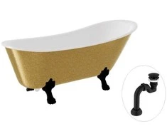 Vonia Besco Olaya Glam 160, Gold+Juodas, su sifonu Klik-klak Juodas