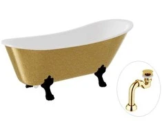 Vonia Besco Olaya Glam 160, Gold+Juodas, su sifonu Klik-klak Gold