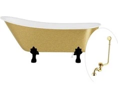 Vonia Besco Olaya Glam 160, Gold+Juodas, su sifonu su persipylimu Klik-klak Gold