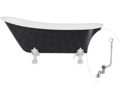 Vonia Besco Olaya Glam 160, Graphite+Chrome, su sifonu su persipylimu Klik-klak Chrome