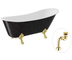 Vonia Besco Olaya Glam 160, Graphite+Gold, su sifonu Klik-klak Gold