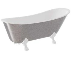 Vonia Besco Olaya Glam 160, Sidabrinis+Baltas (be sifono, be persipylimo skylės)