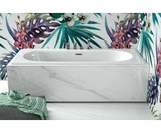 Vonia Besco Vitae Slim+, 180 x 80 cm, su aukso spalvos sifonu