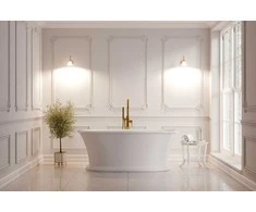 Vonia Besco Ziva, 160 x 75 cm, su sifonu su persipylimu slim gun metal