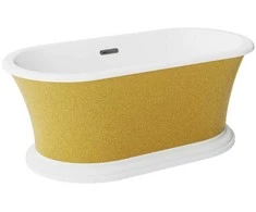 Vonia Besco Ziva Glam Gold, 160 x 75 cm, su sifonu su persipylimu slim gun metal