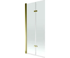 Vonios sienelė Mexen Castor II, Gold/skaidrus stiklas, 80 x 150 cm