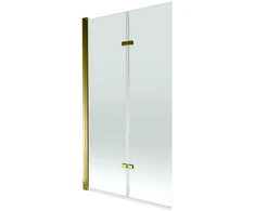 Vonios sienelė Mexen Castor II, Gold/skaidrus stiklas, 100 x 150 cm