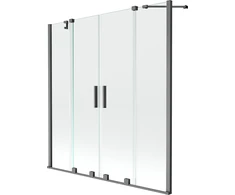 Vonios sienelė Mexen Velar Duo II, Brushed gun pilka, 150 x 150 cm