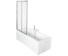Vonios stiklo sienelė Besco Ambition Premium 2, 80.5x140 cm