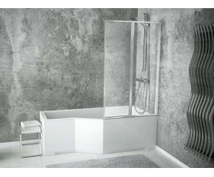 Vonios stiklo sienelė Besco Ambition Premium 2, 80.5x140 cm