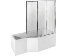 Vonios stiklo sienelė Besco Ambition Premium 3, 130x140 cm