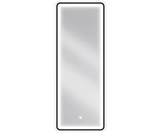 Vonios veidrodis Mexen Coro Juodas su LED apšvietimu ir šildymo kilimėliu, 45 x 120 cm