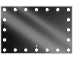 Vonios veidrodis Mexen Dona su LED apšvietimu ir šildymo kilimėliu, 100 x 80 cm