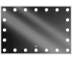 Vonios veidrodis Mexen Dona su LED apšvietimu ir šildymo kilimėliu, 120 x 80 cm