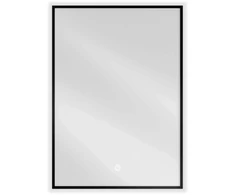 Vonios veidrodis Mexen Erma Juodas su LED apšvietimu ir šildymo kilimėliu, 50 x 70 cm