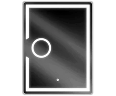 Vonios veidrodis Mexen Onyx su LED apšvietimu ir šildymo kilimėliu, 60 x 80 cm
