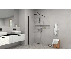 Walk-In dušo sienelė Besco Eco-N Juodas, 90 x 195 cm