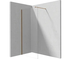 Walk-in dušo sienelė Deante Prizma, Brushed bronze, 120x195 cm