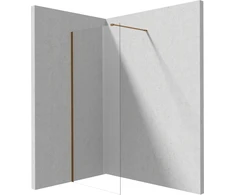 Walk-in dušo sienelė Deante Prizma, Brushed bronze, 100x195 cm