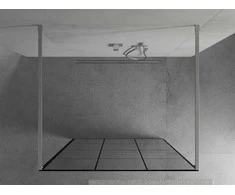 Walk-in dušo sienelė Mexen Kioto, Chrome/Juodas pattern, 140 x 200 cm