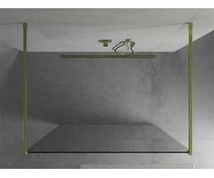 Walk-in dušo sienelė Mexen Kioto, Gold, 100 x 200 cm