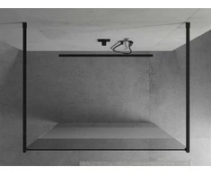 Walk-in dušo sienelė Mexen Kioto, Juodas, pusiau matinė, 120 x 200 cm