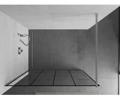 Walk-in dušo sienelė Mexen Kioto, Juodas pattern/Chrome, 120 x 200 cm