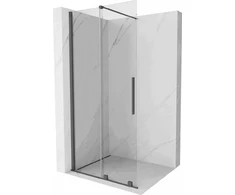 Walk-in dušo sienelė Mexen Velar, Brushed gun pilka, 75 x 200 cm