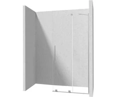 Walk-in stumdoma dušo sienelė Deante Prizma, Brushed steel, 90x195 cm