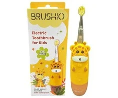 Vaikiškas elektrinis dantų šepetėlis "Brushio" geltonas