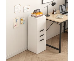Muvu Balta loft stiliaus knygų spinta su stalčiumi, praktiška ir erdvi, 85 cm