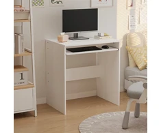 Muvu Balta moderni kompiuterio stalas su lentynėle klaviatūrai, „loft“ stiliaus, 70 cm