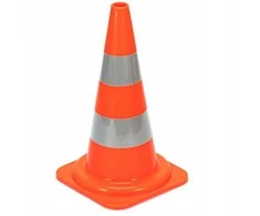 Muvu Eismo kūgis, atšvaitinis įspėjamasis stulpelis, minkštas, sunkus, iš PVC, 50 cm